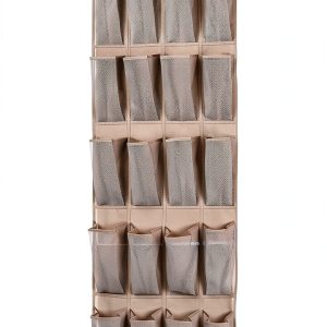 Amazon Basics Mesh Shoe Organizer Portable Grey-0