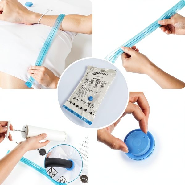 Amazon Basics Vacuum Storage Bags Reusable Hand Pump-2