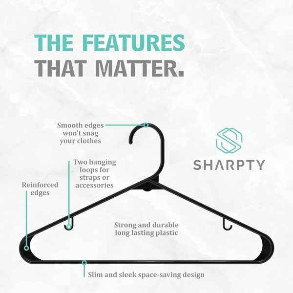 Sharpty Plastic Hangers Lightweight Triangular-1