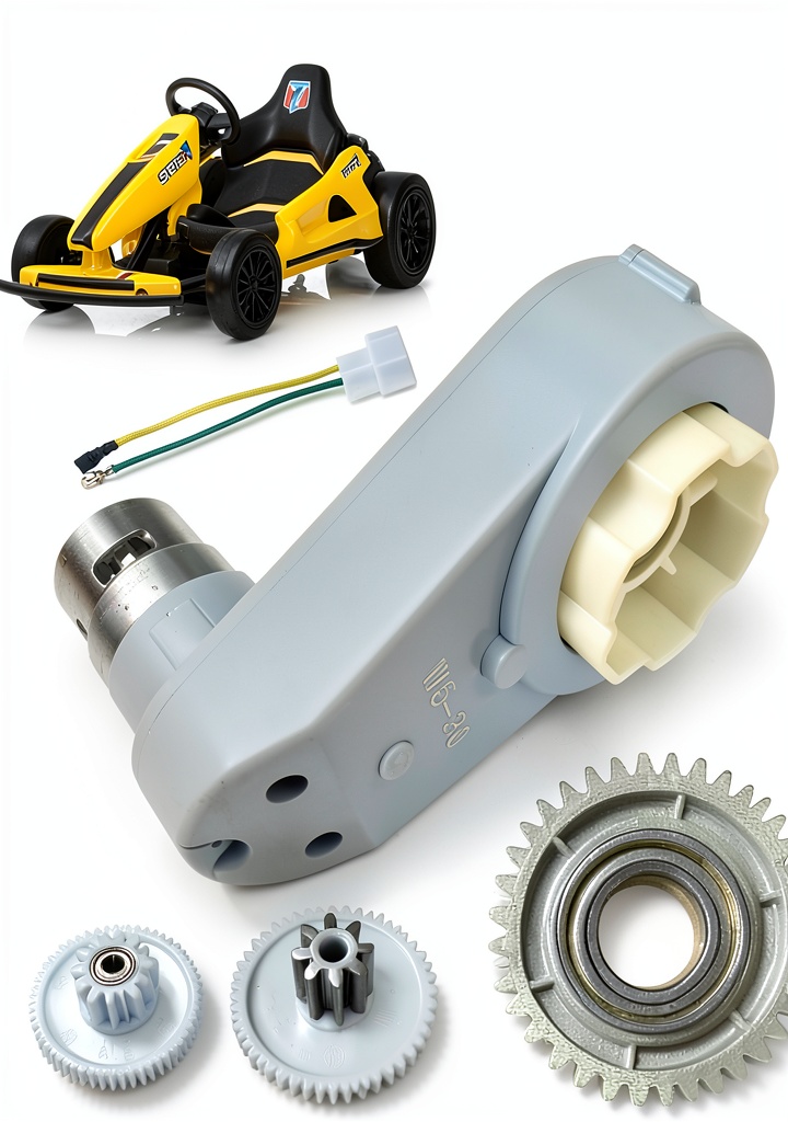 JRRXM 24V RS775 motor gearbox showing dimensions and wiring connections