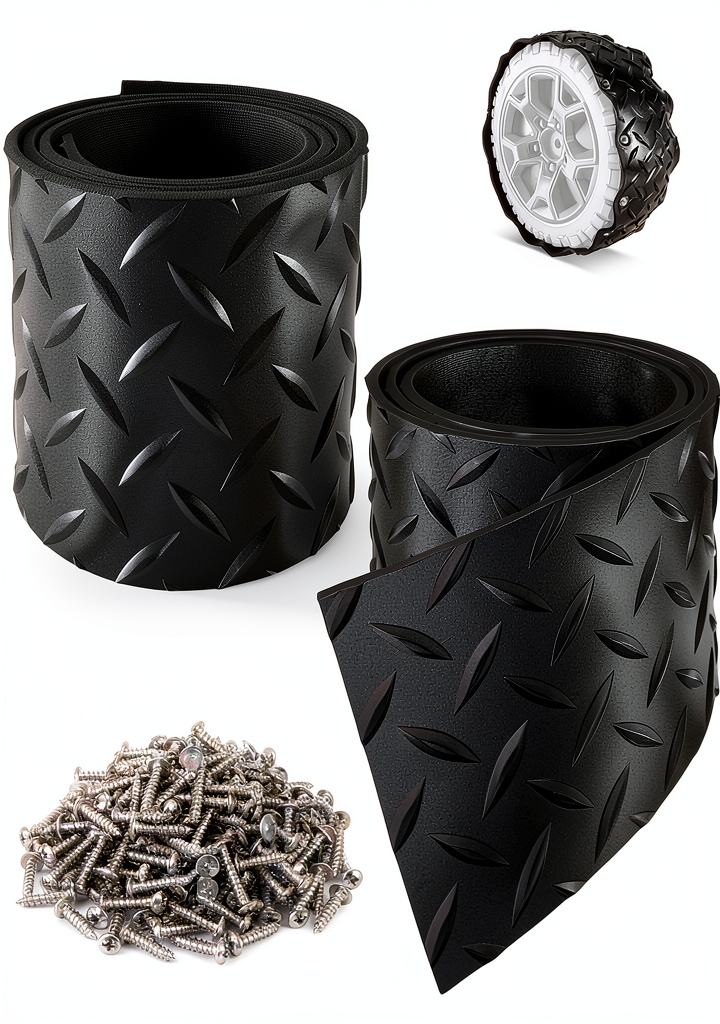 'UTKFHT Rubber Tire Upgrade Kit displayed with components'