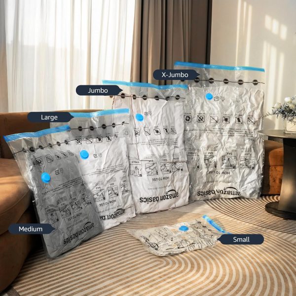 Amazon Basics Vacuum Storage Bags Durable Reusable Hand Pump-6