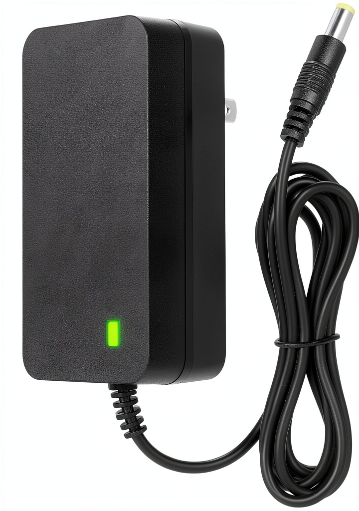 Child charging a ride‑on car with TUAGUI charger in a bright garage